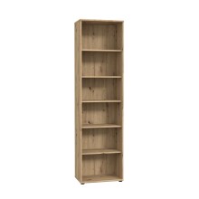 Regal >TEMPRA2< 5 Böden, in Artisan Eiche Dekor - 54x197,5x34,8cm (BxHxT)