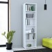 Regal >TEMPRA2< 5 Böden, in Weiss - 54x197,5x34,8cm (BxHxT)