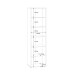 Regal >TEMPRA2< 5 Böden, in Weiss - 54x197,5x34,8cm (BxHxT)