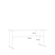 Schreibtisch >TEMPRA2< in Weiss - 144x72x72cm (BxHxT)