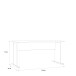 Schreibtisch >TEMPRA2< in Weiss - 144x72x72cm (BxHxT)