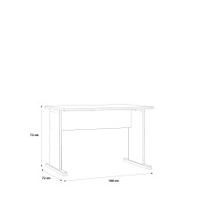 Schreibtisch >TEMPRA2< in Artisan Eiche Dekor - 108x72x72cm (B/H/T)