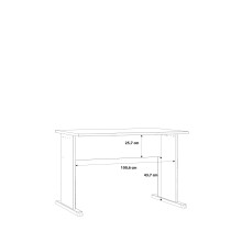 Schreibtisch >TEMPRA2< in Artisan Eiche Dekor - 108x72x72cm (B/H/T)