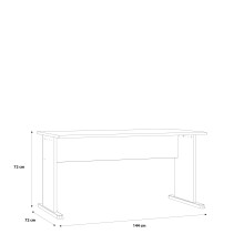 Schreibtisch >TEMPRA2< in Artisan Eiche Dekor - 144x72x72cm (B/H/T)