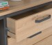 Sideboard >TRONDHEIM< 4 Schübe, Artisan Eiche Dekor/ Schwarz Eiche - 177,4x81,3x41cm (B/H/T)