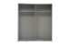 Schwebetürenschrank >WHITE KISS< 2 Türen, 2 Böden+Stangen, weiss / Spiegel - 170,3x190,5x61,2cm (B/H/T)