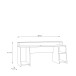 Gamingtisch >TEZAUR< LED-Wechselbeleuchtung, Fächer, schwarz matt - 200x91,1x72cm (B/H/T)