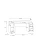 Gamingtisch >TEZAUR< LED-Wechselbeleuchtung, Fächer, schwarz matt - 200x91,1x72cm (B/H/T)