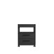 Rollcontainer >TEZAUR< 2 Schübe, 1 Fach, Rollen, schwarz matt - 48,4x63x42cm (B/H/T)
