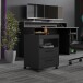 Rollcontainer >TEZAUR< 2 Schübe, 1 Fach, Rollen, schwarz matt - 48,4x63x42cm (B/H/T)