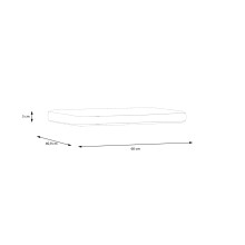 Polsterauflage >TULUZA< für Schuhbank, Kunstleder weiss - 59,9x5x40,8cm (B/H/T)