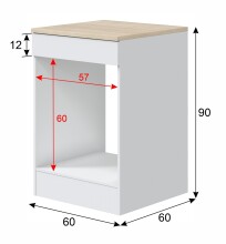 Küchen-Set >KIRA< (Küchenblock Kira 240B) in Weiß glänzend/Weißmatt/Canadian Eiche