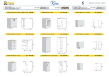 Küchen-Set >KIRA< (Küchenblock Kira 200A) in Weiß glänzend/Weißmatt/Canadian Eiche