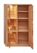 Stauraumvitrine >Nature One< 2 Türen, mit LED, FSC, Kernbuche teilmassiv - 85x137x40cm (B/H/T)
