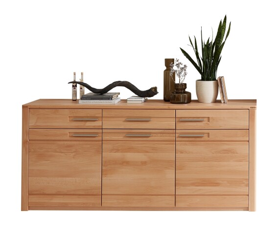 Sideboard >Nature One< 3 Türen, 3 Schübe, FSC, in Kernbuche teilmassiv - 190x86x45cm (B/H/T)
