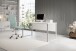 Schreibtisch >Amanda< in Weiß, Melamin und Metall - 170x77x73cm (BxHxT)