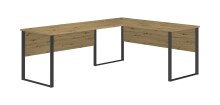 Eckschreibtisch >Amanda< in Artisan Eiche Optik - 223 x 77 x 73 cm (B/H/T)