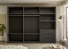 Kleiderschrank >Nuka< in Grau, Dekorfolie - 300x225,5x60cm (BxHxT)