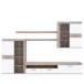 Wohnwand >ZUMBA< in Sandeiche / Weiss - 300x200,9x41cm (BxHxT)