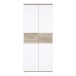 Kleiderschrank >WINNIE< in Sonoma Eiche / Weiss - 79,9x188,6x52,7cm (BxHxT)