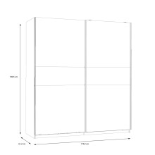 Kleiderschrank >WINNIE< in Sonoma Eiche / Weiss - 170,3x190,5x61,2cm (BxHxT)