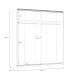 Kleiderschrank >WINNIE< in Sonoma Eiche / Weiss - 170,3x190,5x61,2cm (BxHxT)