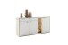 Sideboard >SANTERNO< 3 Türen, 1 Schub, Soft withe / Eiche Dekor - 168x85x44 (BxHxT)