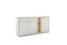 Sideboard >SANTERNO< 3 Türen, 1 Schub, Soft withe / Eiche Dekor - 168x85x44 (BxHxT)