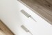 Highboard >SANTERNO< 2 Türen, 2 Schübe, Fächer, Soft withe / Eiche Dekor - 124x133x37 BxHxT