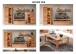 Wohnwand >Nature One< (3-teilig) Kernbuche teilmassiv - 320x170x45cm (BxHxT)