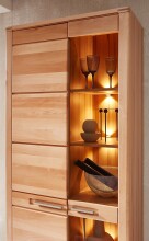 Wohnwand >Nature One< (2-teilig) Kernbuche teilmassiv - 190x170x45cm (BxHxT)
