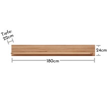 Wohnwand >Nature One< (2-teilig) Kernbuche teilmassiv - 190x170x45cm (BxHxT)