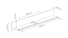 Wohnwand >Nature One< (3-teilig) Kernbuche teilmassiv - 260x170x45cm (BxHxT)