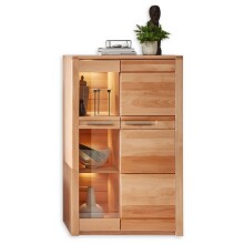 Wohnwand >Nature One< (3-teilig) Kernbuche teilmassiv - 260x170x45cm (BxHxT)