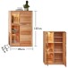 Wohnwand >Nature One< (4-teilig) Kernbuche teilmassiv - 350x203x45cm (BxHxT)