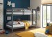 Etagenbett >Moritz< grau, inkl. 2x Rollrost, Kiefer teilmassiv - 97x140x207cm (BxHxT)