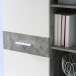 Wohnwand >ZUMBA< in Betonoptik Lichtgrau / Weiss - 300x200,9x41cm (BxHxT)