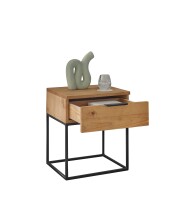 Nachtkommode >Seppo< in Nadelholz massiv, Massivholz - 45x52x40cm (BxHxT)