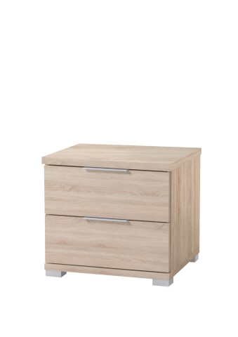 Nachtkommode >Smilla< in Eiche Sonoma, Melamin - 46x43x42cm (BxHxT)