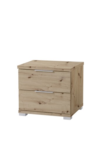Nachtkommode >Smilla< in Artisan Eiche, Melamin - 46x43x42cm (BxHxT)