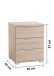 Nachtkommode >Smilla< in Eiche Sonoma, Melamin - 46x61x42cm (BxHxT)