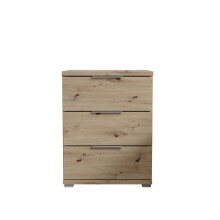 Nachtkommode >Smilla< in Artisan Eiche, Melamin - 46x61x42cm (BxHxT)