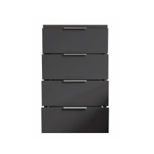 Nachtkommode >Smilla< in Graphit, Melamin - 46x79x42cm (BxHxT)