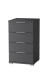 Nachtkommode >Smilla< in Graphit, Melamin - 46x79x42cm (BxHxT)