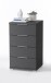 Nachtkommode >Smilla< in Graphit, Melamin - 46x79x42cm (BxHxT)
