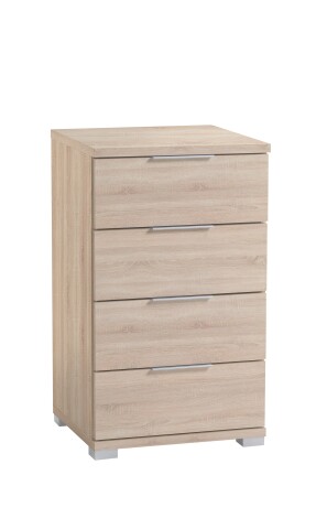 Nachtkommode >Smilla< in Eiche Sonoma, Melamin - 46x79x42cm (BxHxT)