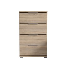 Nachtkommode >Smilla< in Eiche Sonoma, Melamin - 46x79x42cm (BxHxT)