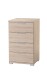 Nachtkommode >Smilla< in Eiche Sonoma, Melamin - 46x79x42cm (BxHxT)