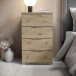 Nachtkommode >Smilla< in Artisan Eiche, Melamin - 46x79x42cm (BxHxT)