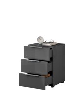 Nachtkommode >Sean< in Anthrazit, - 45x61x40 cm (BxHxT)